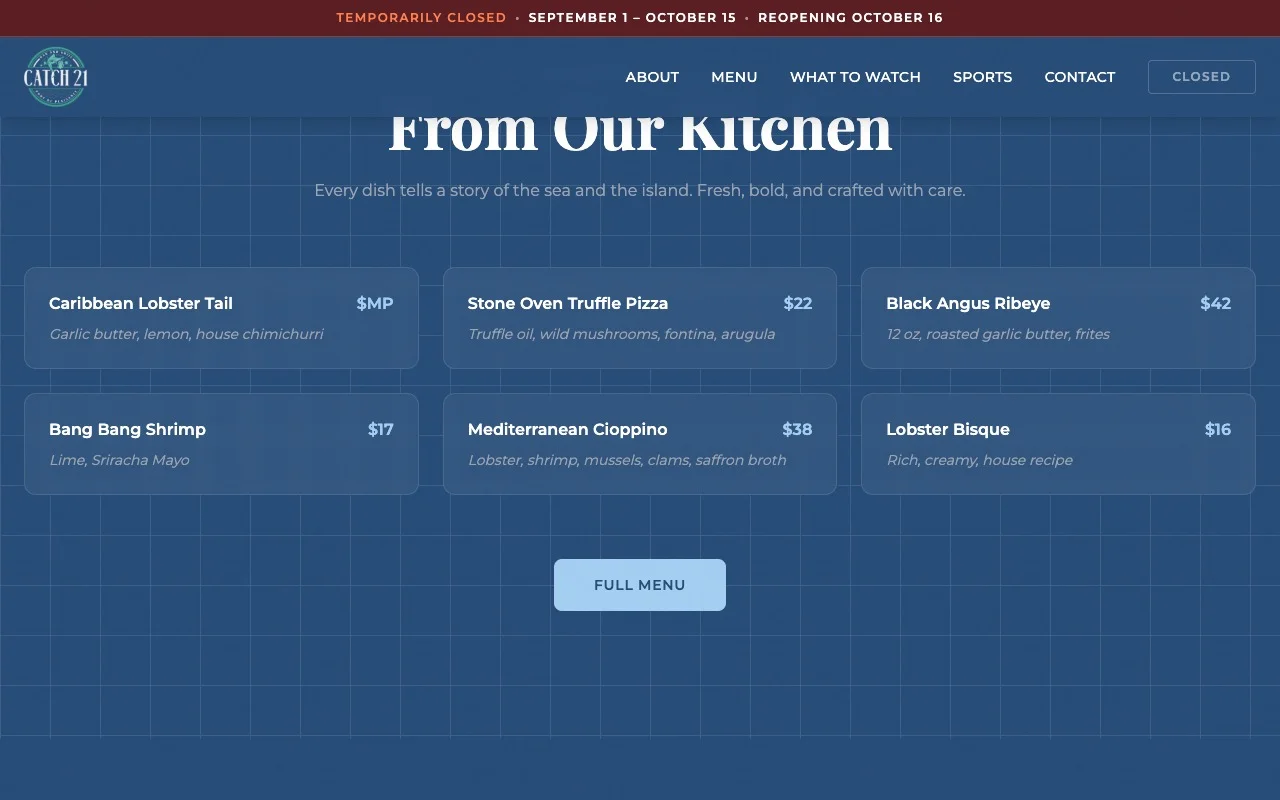 An editorial section of the Catch 21 website