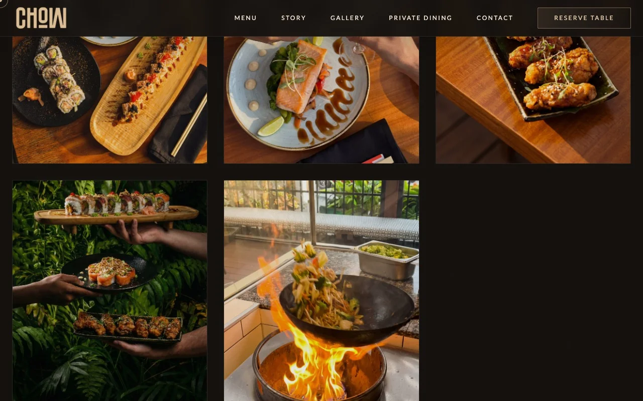 An editorial section of the Chow website