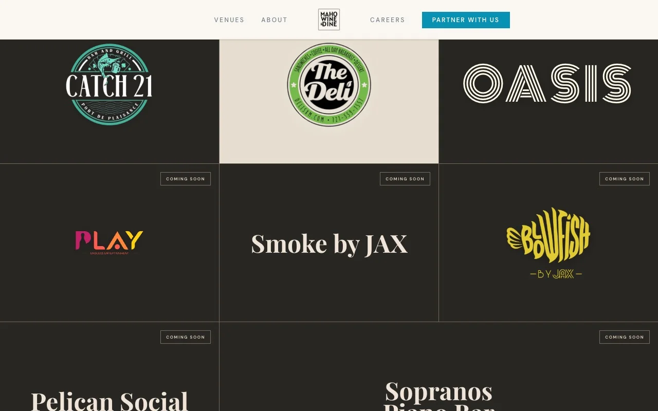 An editorial section of the Maho Wine & Dine website